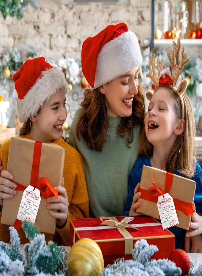 KINGLAKE Santa Gift Tags, 50 Pcs Wrapping Tags with Red White String for Kid Adult Xmas Gift Present - Image 5